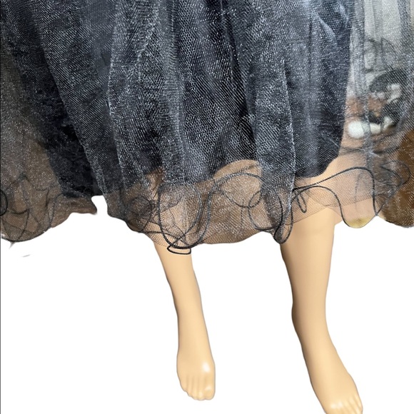 Sequin & Curly Tulle Babydoll Cocktail Dress - Picture 4 of 6